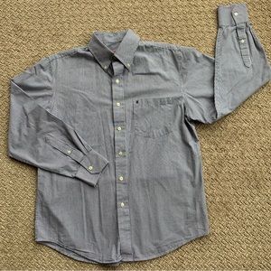 IZOD Men’s Medium Navy Blue Checked Button down shirt